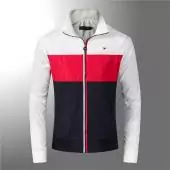 giacca tommy nouvelle collection zip 2817 blanc rouge bleu